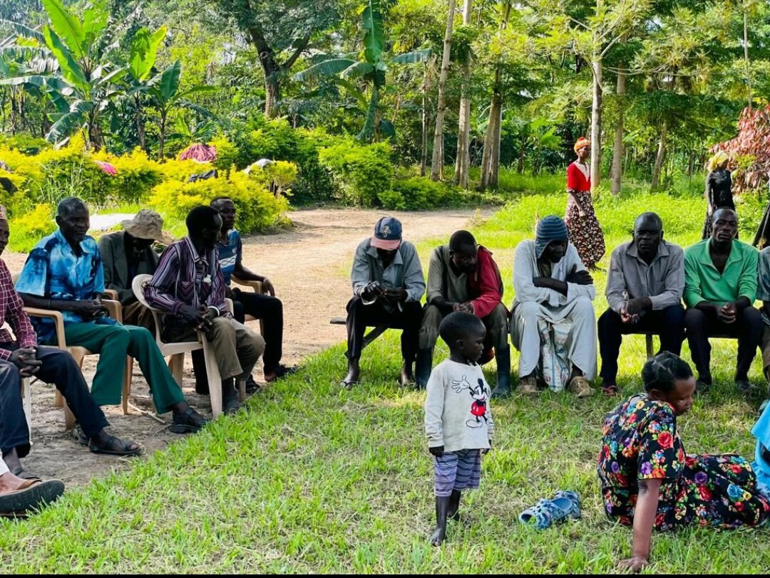 Village elders gathered for a community dialogue on disability inclusion